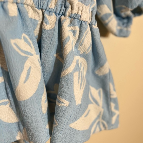 Stine Goya Top - Women's Small Blue White - Floral Peplum - Picture 5 of 13